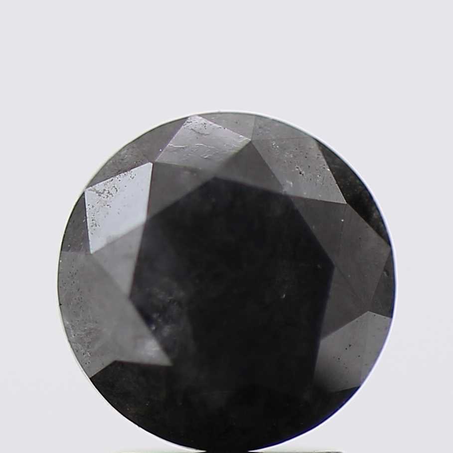 2.30 Carat Fancy Black Round Shape Brilliant Cut Natural Loose Diamond